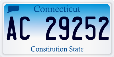 CT license plate AC29252