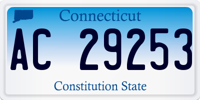 CT license plate AC29253