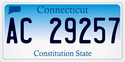 CT license plate AC29257