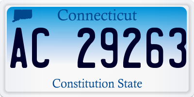 CT license plate AC29263