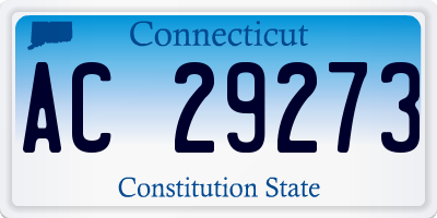CT license plate AC29273