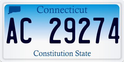 CT license plate AC29274