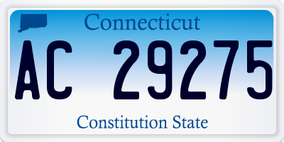 CT license plate AC29275