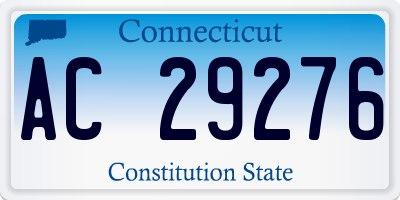 CT license plate AC29276