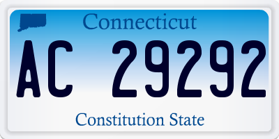 CT license plate AC29292