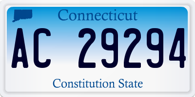 CT license plate AC29294