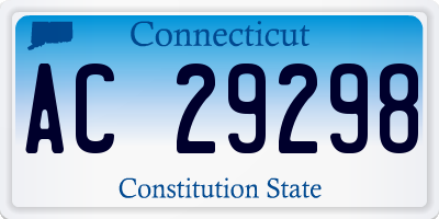 CT license plate AC29298