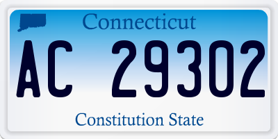 CT license plate AC29302