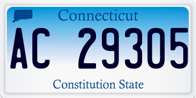 CT license plate AC29305
