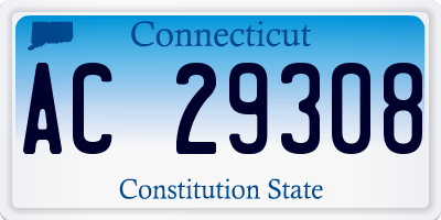 CT license plate AC29308