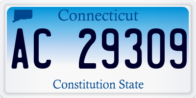 CT license plate AC29309