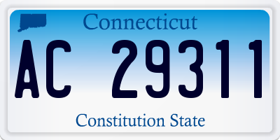 CT license plate AC29311