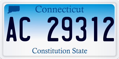 CT license plate AC29312