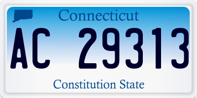 CT license plate AC29313