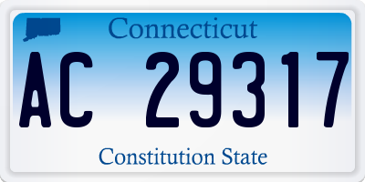 CT license plate AC29317