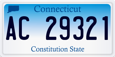 CT license plate AC29321