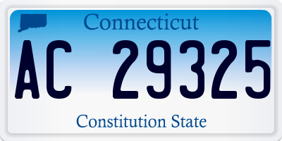 CT license plate AC29325