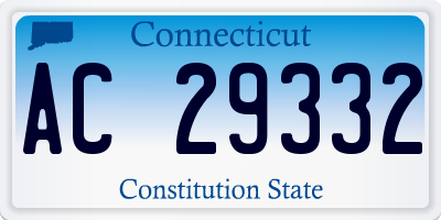 CT license plate AC29332