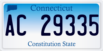 CT license plate AC29335