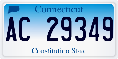 CT license plate AC29349