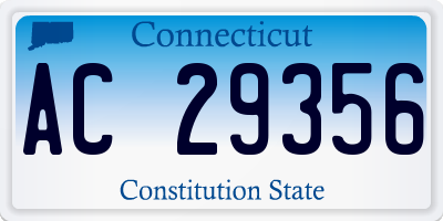 CT license plate AC29356