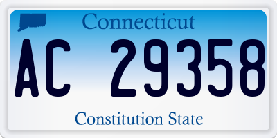 CT license plate AC29358
