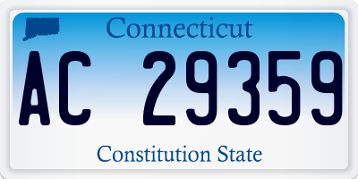 CT license plate AC29359