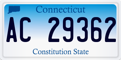 CT license plate AC29362