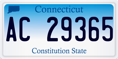 CT license plate AC29365