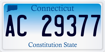 CT license plate AC29377