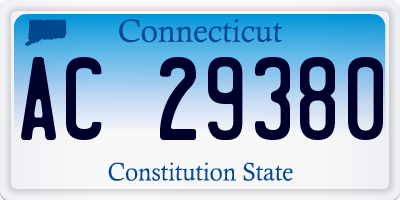CT license plate AC29380