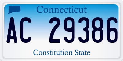 CT license plate AC29386