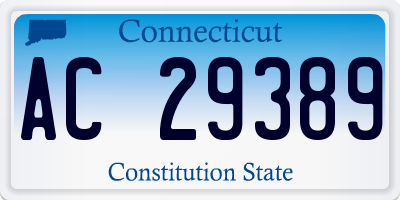 CT license plate AC29389