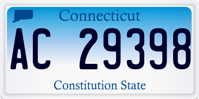 CT license plate AC29398