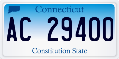 CT license plate AC29400