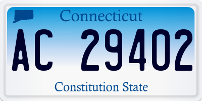 CT license plate AC29402