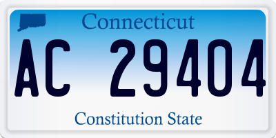 CT license plate AC29404