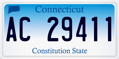 CT license plate AC29411