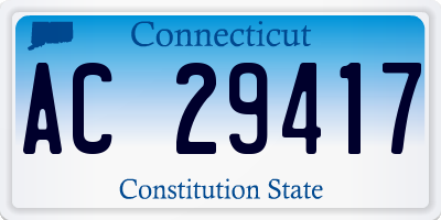 CT license plate AC29417