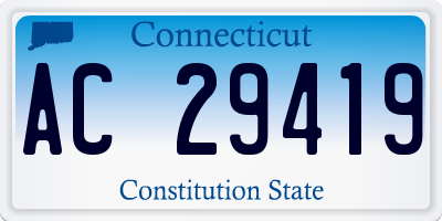 CT license plate AC29419