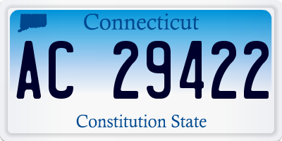 CT license plate AC29422