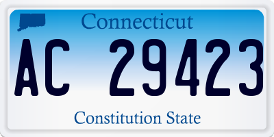 CT license plate AC29423