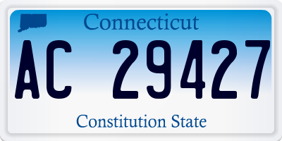 CT license plate AC29427