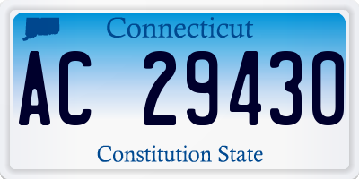 CT license plate AC29430