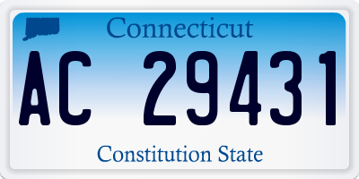 CT license plate AC29431