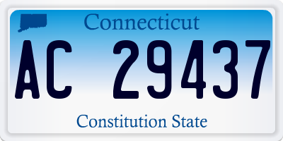CT license plate AC29437