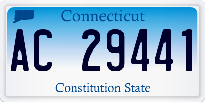CT license plate AC29441