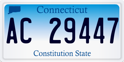 CT license plate AC29447
