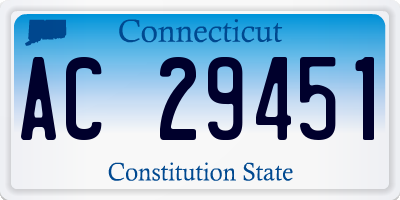 CT license plate AC29451