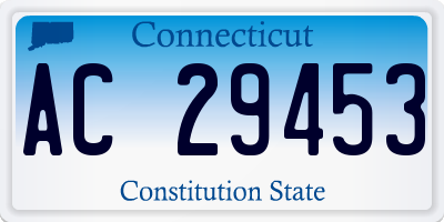 CT license plate AC29453